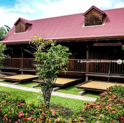 Musée du Café in Vieux-Habitants, a cultural centre retracing the history of coffee in Guadeloupe near the Rivière-Sens marina.